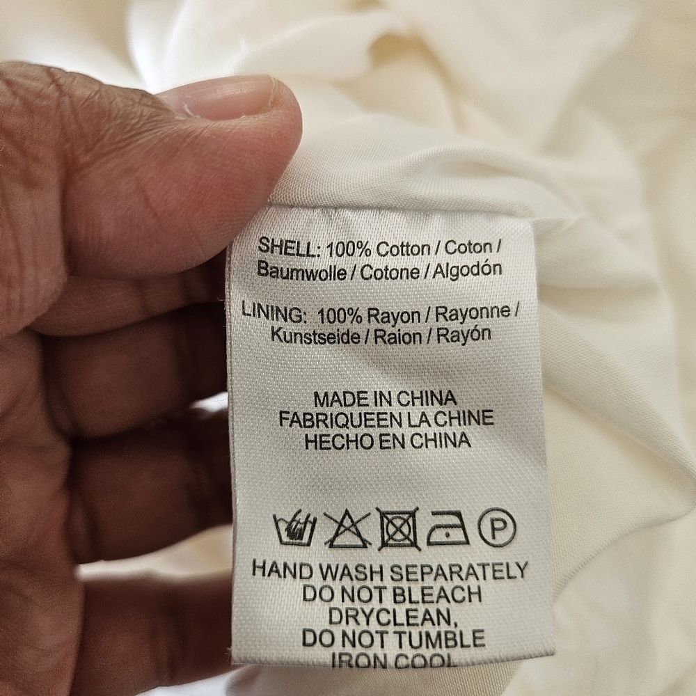 Sau Lee White Cotton Poplin Sweetheart Neckline Maxi Dress ALTERED - Picture 13 of 13